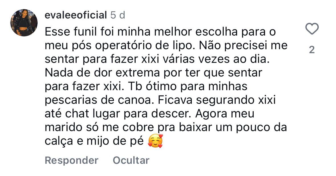 Depoimento @evaleeoficial