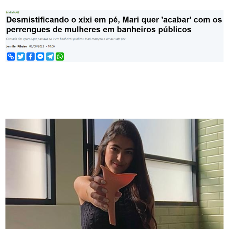 MidiaMAIS — SafePee na mídia